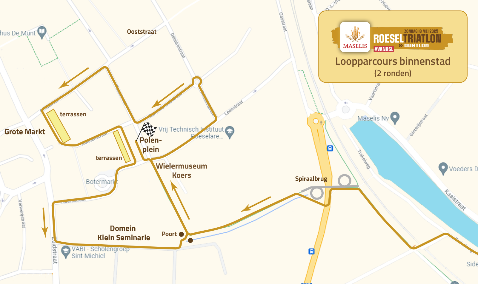 Loopparcours in het centrum